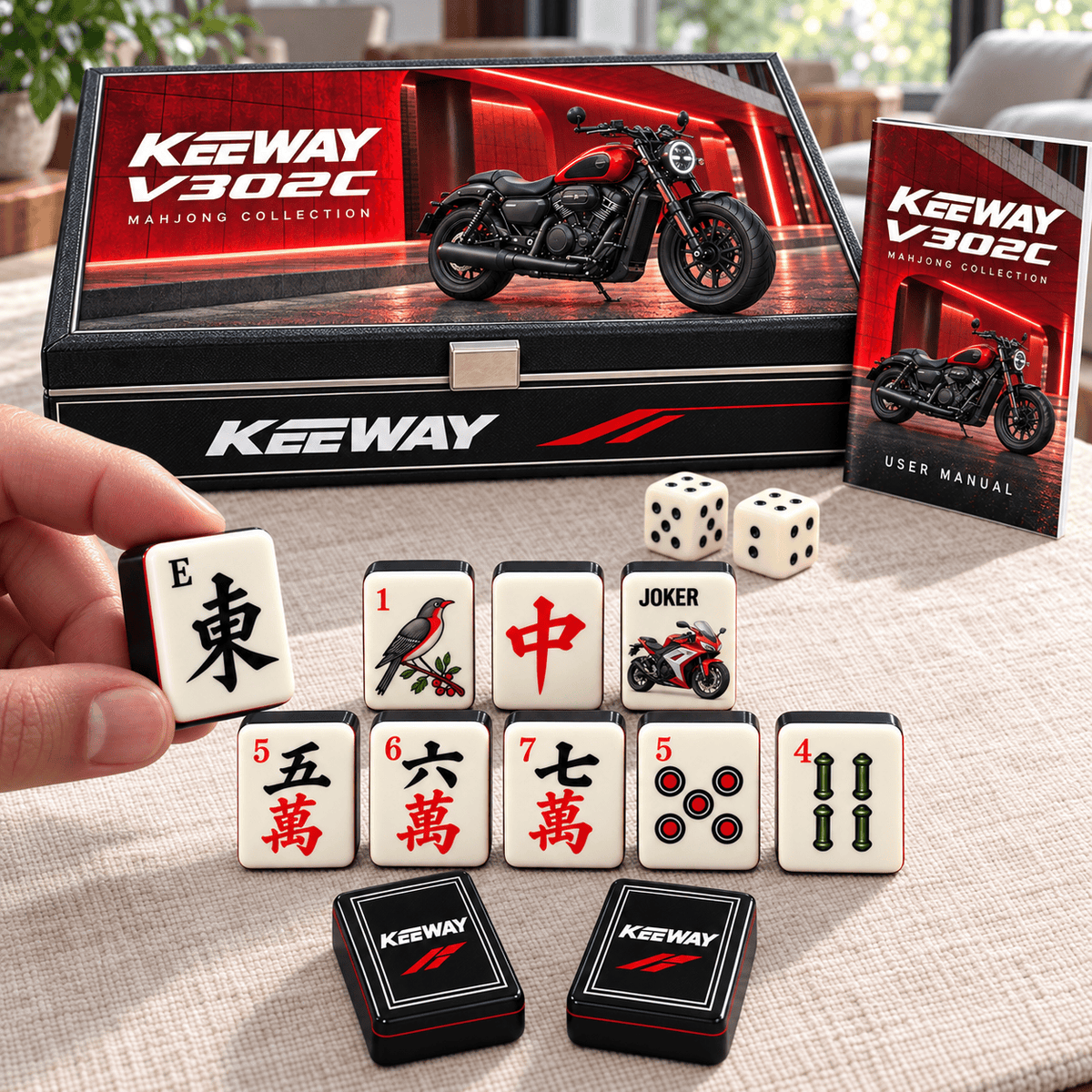 Premium KEW Mahjong Tiles Set TTMH